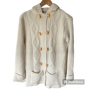 Vintage Knit Cardigan Sweater Toggle Buttons Spring Fall Autumn Fishermancore